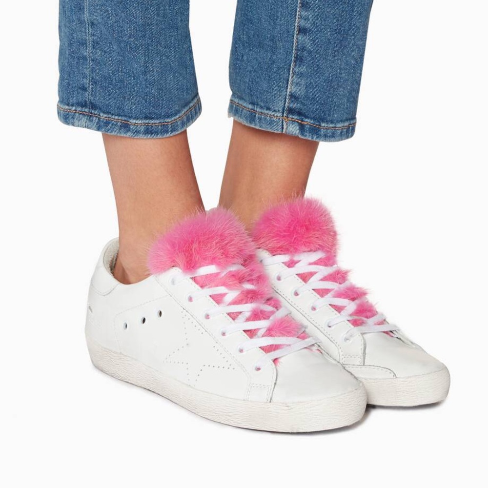 Pink fur Golden Goose Superstar